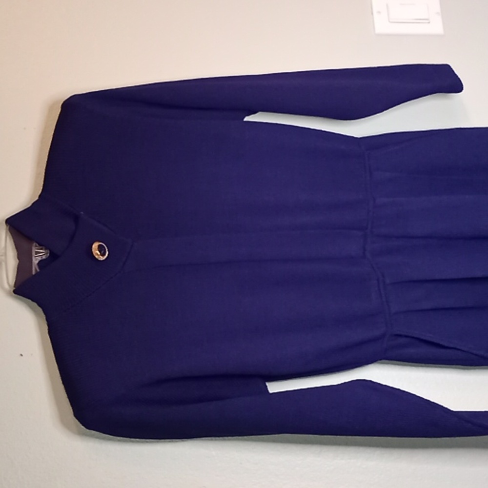 RARE! VINTAGE ST. JOHN Knit Purple Jumpsuit, Size 6